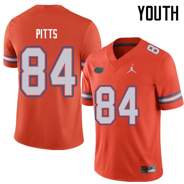 Jordan Brand Youth #84 Kyle Pitts Florida Gators College Football Jersey Orange